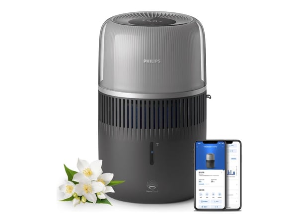 Philips Series 5000 HU5710 - Aromaterapidiffusør/luftfukter - frittstående, bordtopp - grå/sølv