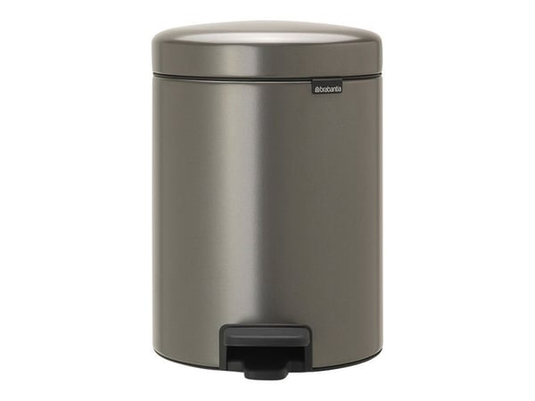 Brabantia newIcon - Søppelbøtte - flipp-lokk - 5 L - fotpedal - platina