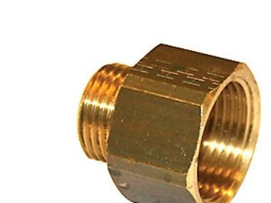 Spidsmuffe messing 3/8" x 1/4"
