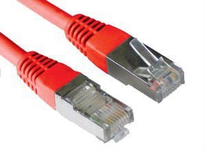 LOGON SSTP Cat5e, 0,3 m, Cat5e, RJ-45, RJ-45, Röd