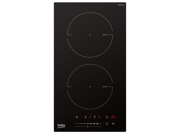 Beko HDI 32400 TO - Induksjonskomfyrtopp - 2 plater - bredde: 28.8 cm - dybde: 52 cm - svart