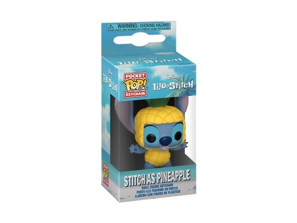 FUNKO POP! KEYCHAIN Stitch as Pineapple, Nøkkelring, Flerfarget, Vinyl, Lilo & Stitch, 102 mm, Boks