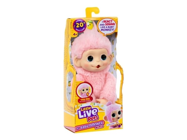 LITTLE LIVE PETS MY BABY MINI MONKEY PINK LEMONZ