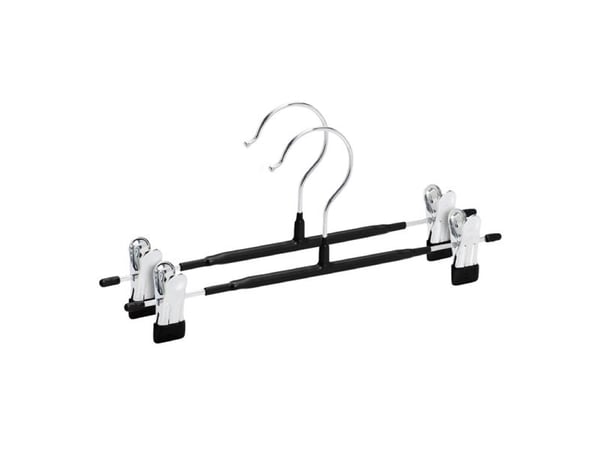 PVC-belagt kleshenger LSMD040 BLACK 2 stk