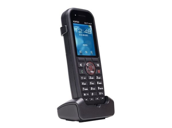 AGFEO DECT 44 IP, IP-telefon, Svart, Trådløst håndsett, Bord, 100 oppføringer, TFT AGFEO DECT 44 IP, IP-telefon, Svart, Trådløst håndsett, Bord, 100 oppføringer, TFT