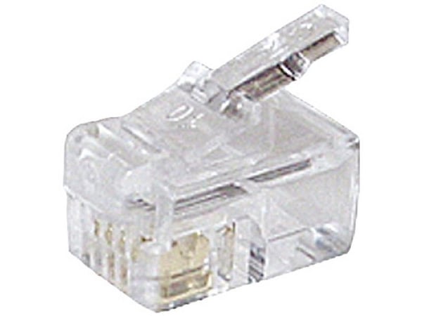 shiverpeaks BASIC-S modulaaripistoke RJ10/14, suojaamaton 4-napainen, 4 kontaktia määritetty, kullatut koskettimet, poly- (BS72039-10)