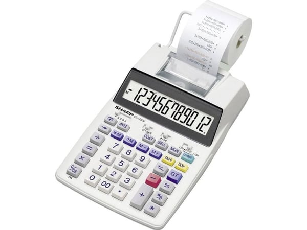 Sharp EL-1750V - Tulostuslaite - LCD - 12 cifre - akku, verkkolaite, verkkovirtalaite