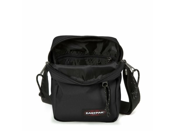 Eastpak The One, Skulder veske, Sort, Glidelås, Baklomme, Forlomme, Glidelåslomme, Sort