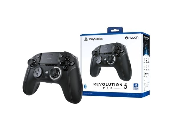 NACON Revolution 5 Pro, Gamepad, PC, PlayStation 4, PlayStation 5, D-pute, Retningsknapper, Menyknapp, Trådløs, Bluetooth, Svart