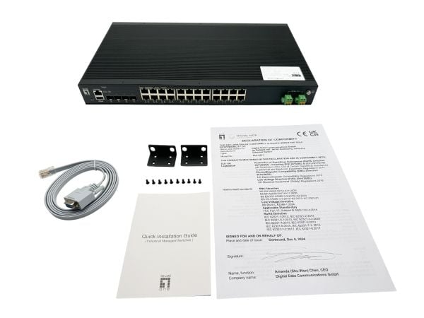 LevelOne IXP-2871, hanterad, L2+, Gigabit Ethernet (10/100/1000), Strömförsörjning via Ethernet (PoE) stöd, Rackmontering