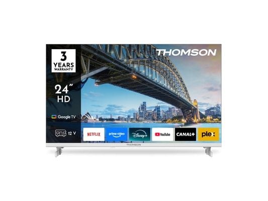 Thomson 24HG2S15CW, 61 cm (24"), 1366 x 768 pikseliä, LED, Älytelevisio, Wi-Fi, Valkoinen