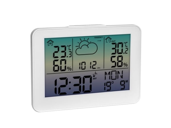 TFA-Dostmann 35.1175.02, Hvit, Inne Termometer, Utendørs Barometer, Termometer, Hygrometer, Termometer, Plast, 20 - 95%