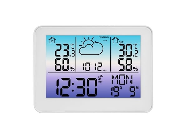 TFA-Dostmann 35.1175.02, Hvit, Inne Termometer, Utendørs Barometer, Termometer, Hygrometer, Termometer, Plast, 20 - 95%