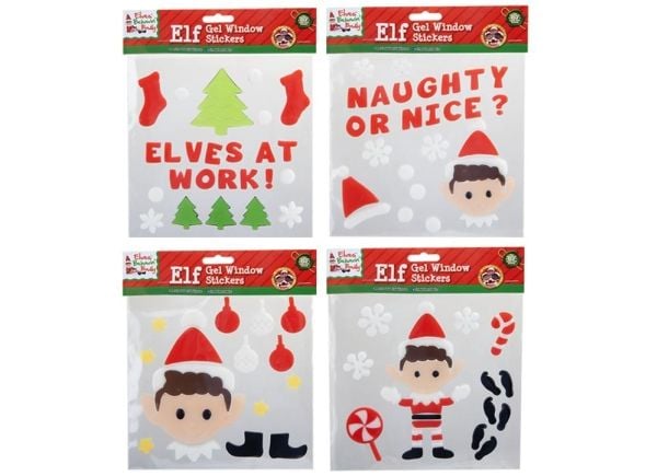 Elf gel klistremerkesett 4 assortert