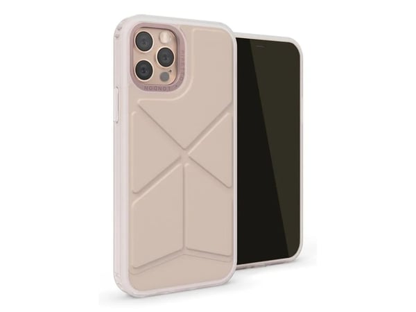 Pipetto Origami Snap-deksel til iPhone 12 Pro Max - Støvet rosa