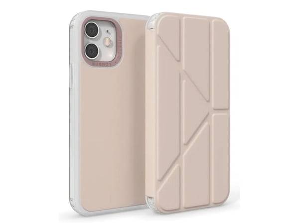 Pipetto Origami Folio-deksel til iPhone 12 Pro Max - Støvet rosa