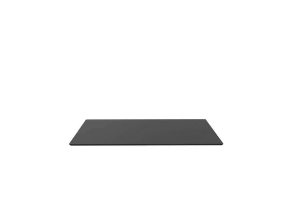 Bordplate, rektangulær – 80x160 cm, svart linoleum