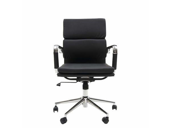 Kontorstol CC 10 90A M, svart skinnlook