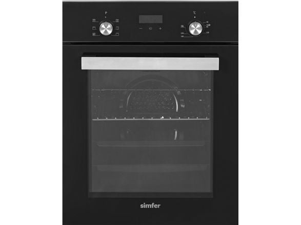 Integrert ovn Simfer Oven 4207DERSP.1 47 L multifunksjonell, manuelle pop-up knotter, høyde 59,5 cm, bredde 45 cm, svart