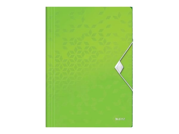 Leitz WOW - 3-fliksmappe - for A4 (210 x 297 mm) - kapasitet: 150 ark - grønn