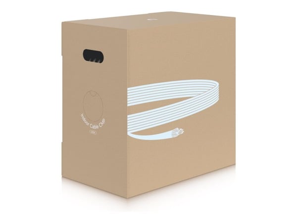Ubiquiti UniFi - Irtokaapeli - eristämätön johto - 305 m - 6,6 mm - UTP - CAT 6a - sisätiloissa - valkoinen