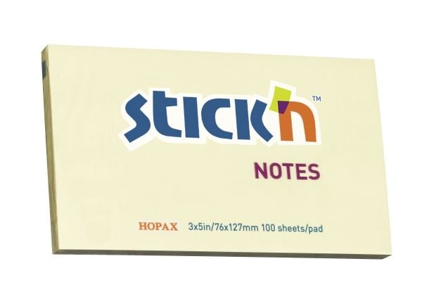 Anteckningsblock 76x127 100 blad gul - (12 st.)