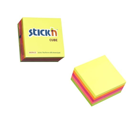 Nuotinkuutio 76x76 320 arkkia Valikoima Neonvärinen - (12 kpl)