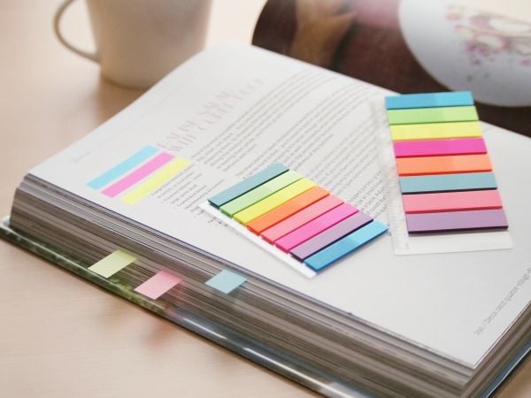 Indeksfaner 8st 45x8 20 Blad Assorterat Neon - (24 stk.)