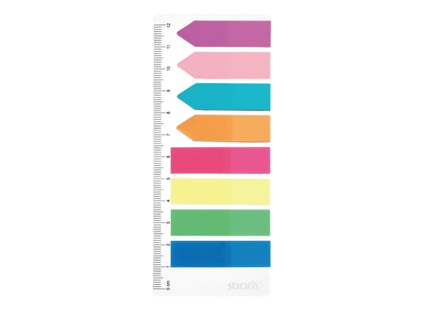 Indeksfaner 4st 45x12 4st 42x12 25 Blad Assorterat Neon - (24 stk.)
