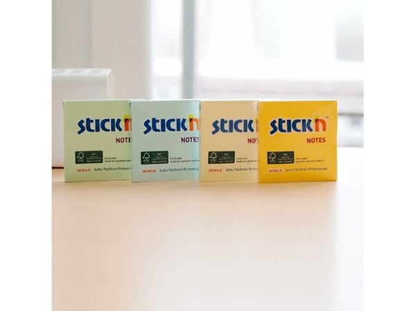 Notesblok 76x76 90 Blad Gul - (12 stk.)