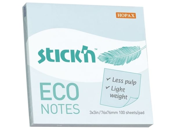 Anteckningsblock ECO 76x76 100 blad blå - (12 st)