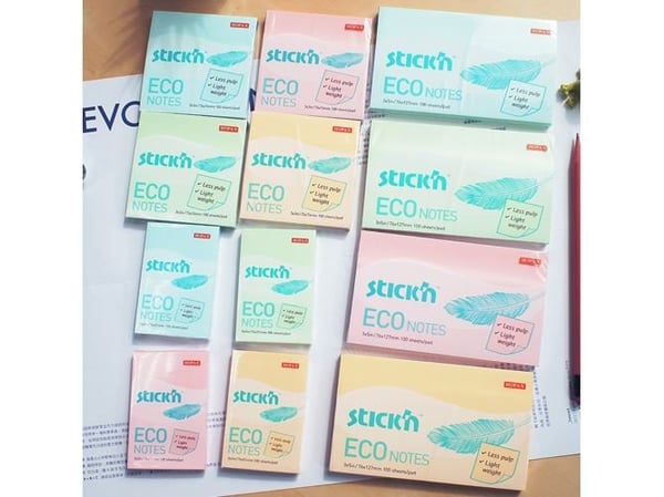 Notesblok ECO 76x127 100 Blad Grøn - (12 stk.)