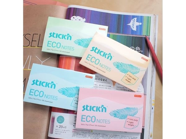Notesblok ECO 76x127 100 Blad Gul - (12 stk.)