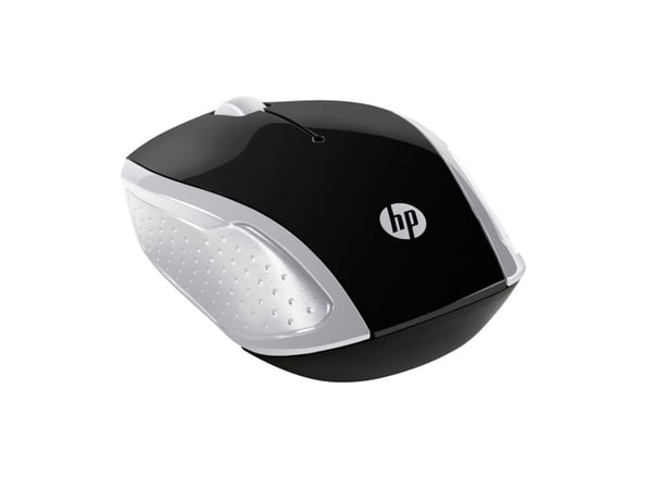 HP 200 - Mus - høyre- og venstrehåndet - optisk - trådløs - 2.4 GHz - USB trådløs mottaker - sølv