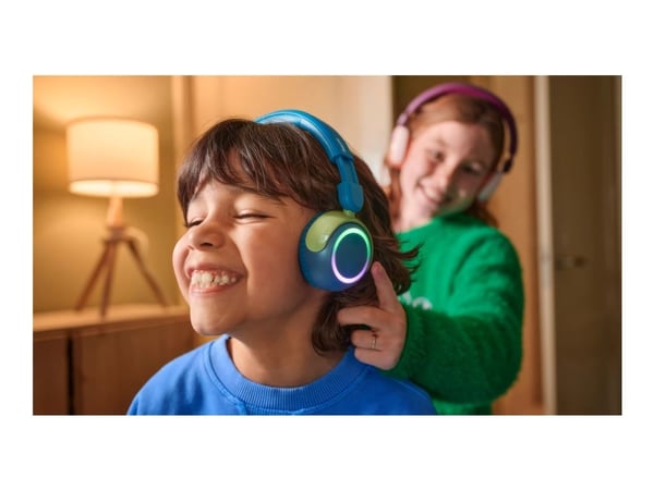 Philips TAK4200CT - Hodetelefoner med mikrofon - over-øret-montering - Bluetooth - trådløs - crystal blue-green
