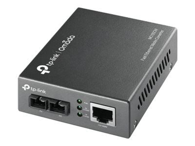 TP-Link MC100CM - Fibermedieomformer - 100Mb LAN - 10Base-T, 100Base-FX, 100Base-TX - RJ-45 / SC flermodus - opp til 2 km - 1310 nm