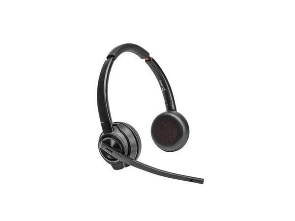 HP Poly Savi 8420 Office - Savi 8400 series - headset - på örat - DECT / Bluetooth - trådlös - aktiv brusradering - svart - Certifierad för Microso...