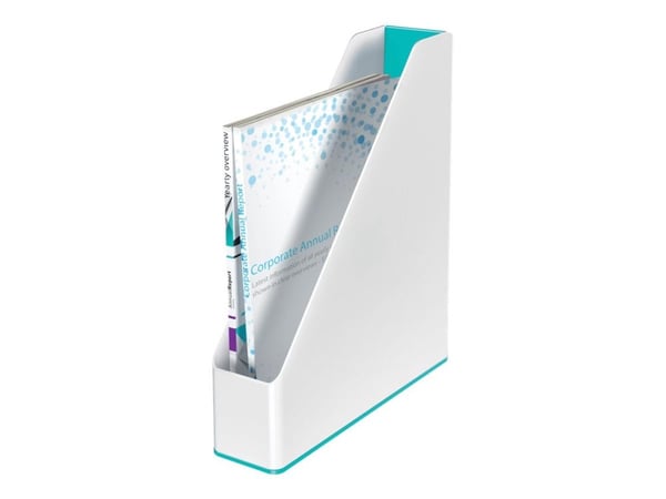 LEITZ arkivmappe WOW Duo Color, DIN A4, polystyren, isblå med tofarget WOW-effekt i hvit/isblå, - 1 stk (5362-10-51)