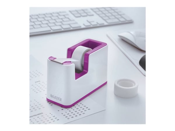 Leitz WOW - Dispenser med kontortape - skrivebord - purpur dispenser