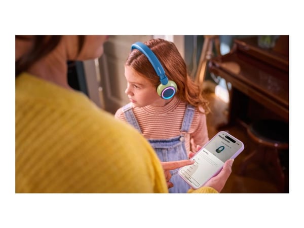 Philips TAK4200CT - Hodetelefoner med mikrofon - over-øret-montering - Bluetooth - trådløs - crystal blue-green