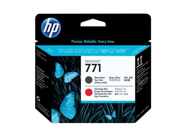 Printhoved HP 771 CE017A, Sort/rød
