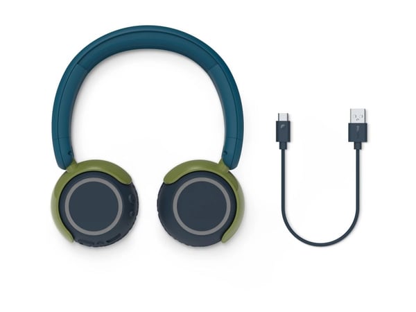 Philips TAK4200CT - Hodetelefoner med mikrofon - over-øret-montering - Bluetooth - trådløs - crystal blue-green