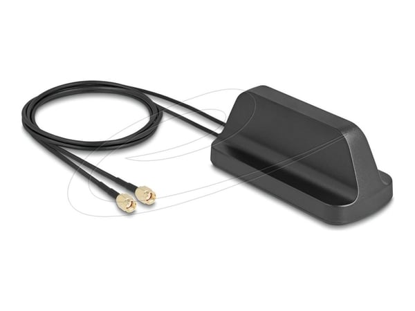 Delock WiFi 7 -antenni 2 x RP-SMA-liitin 2,4 - 4,0 dBi suuntaamaton, magneettisella jalustalla ja liitäntäkaapelilla ULA1