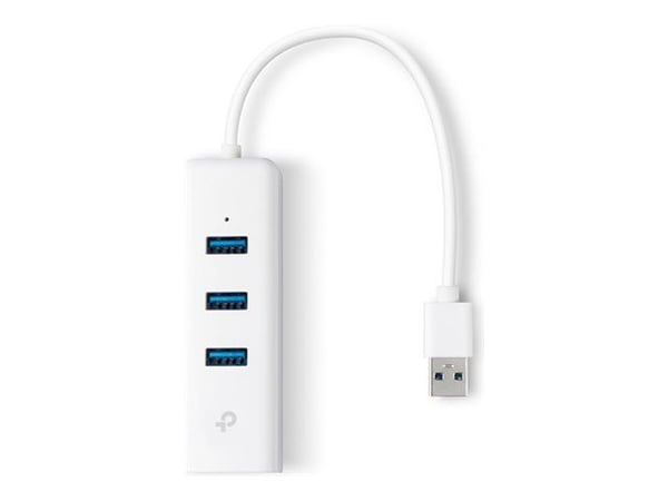 TP-Link UE330 - Netværksadapter - USB 3.0 - Gigabit Ethernet - 3 Extra USB 3.0 porte