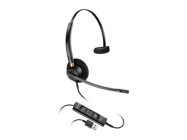 HP Poly EncorePro 515-M - EncorePro 500 series - hodesett - on-ear - kablet - USB-A - svart - Certified for Microsoft Teams