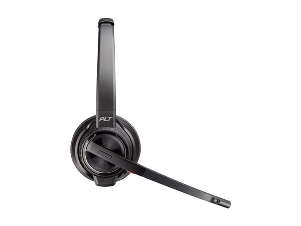 HP Poly Savi 8220 - Savi 8200 series - hodesett - on-ear - DECT / Bluetooth - trådløs - USB-A via Bluetooth-adapter - svart - Zoom Certified, UC-se...