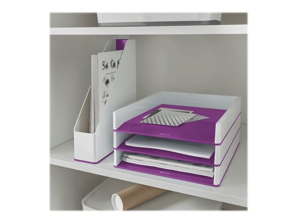 Leitz WOW kaksivärinen asiakirjahylly, violetti 53611062