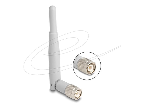 Delock WiFi 7 antenni TNC-liitin 2 - 3 dBi 13,5 cm suuntaamaton ja kallistusliitäntä harmaa