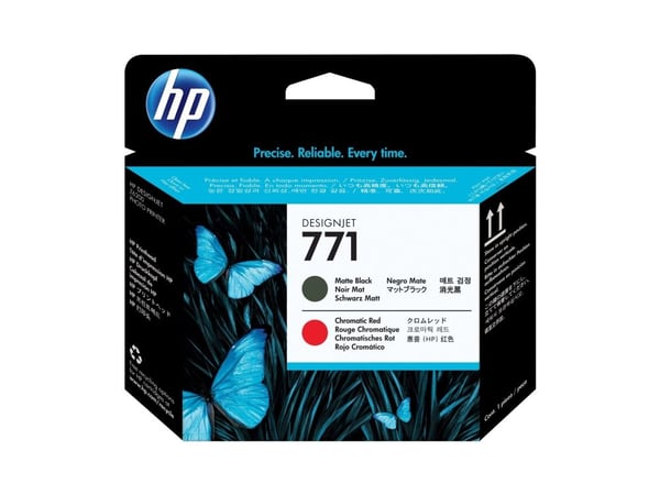 Printhoved HP 771 CE017A, Sort/rød