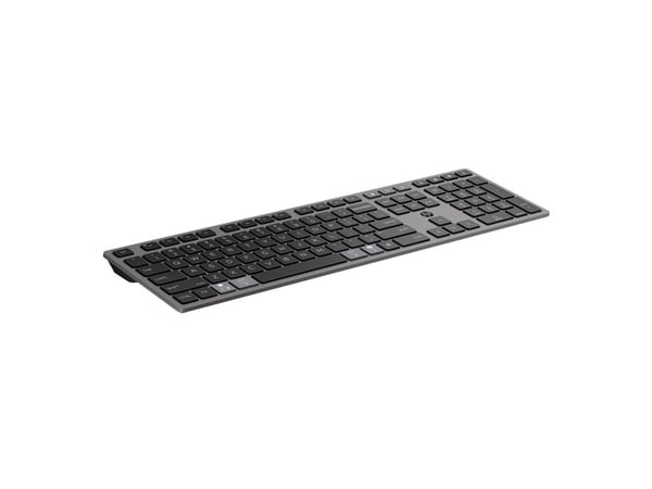 HP 725 - Tastatur- og mussett - multi-enhet, oppladbar, drevet av SuperCapacitor - full size - trådløs - Bluetooth, 2.4 GHz - kveldningssvart - Sma...